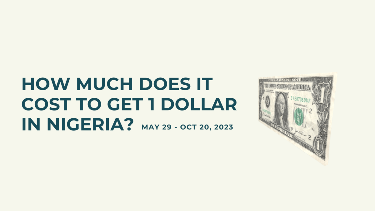 How much does it cost to get a dollar in Nigeria?